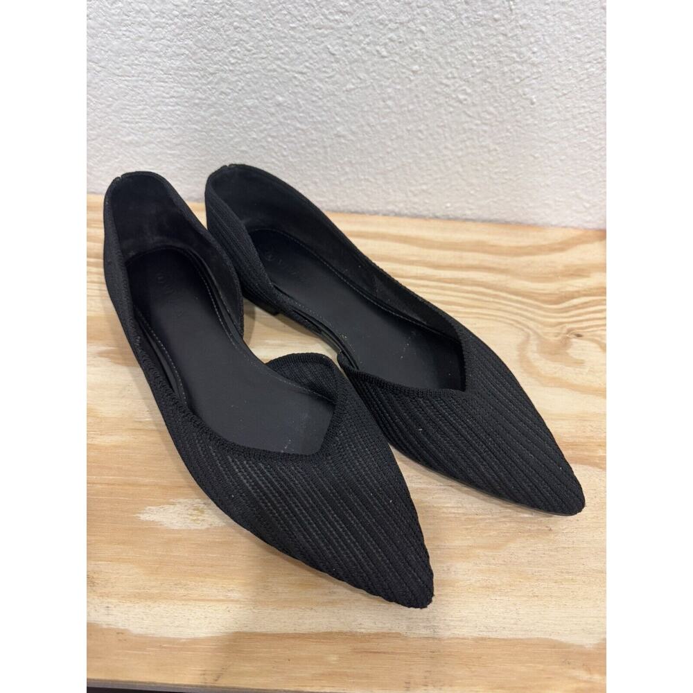 VIVAIA Melia Half d'Orsay Flat Ballet Loafer Shoes Black Womens US 8 EU 39